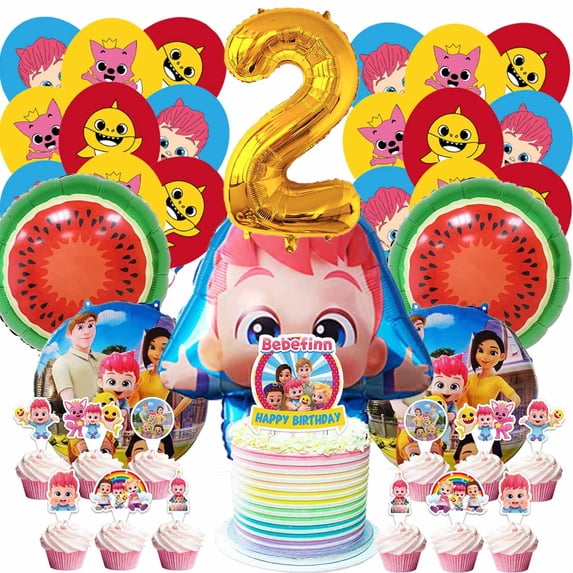 Bebe Playtime Party Supplies 2nd Decor Kit Balloons Birthday Cake Topper Decorations