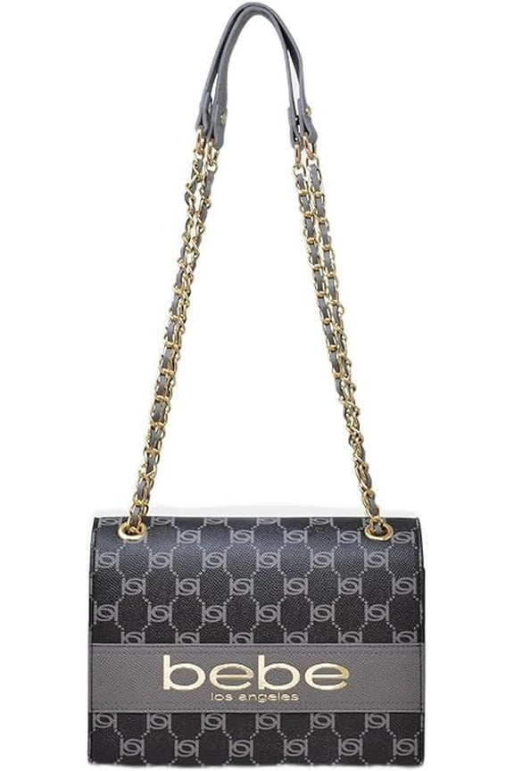 Serena Monogram Shoulder Bag Black