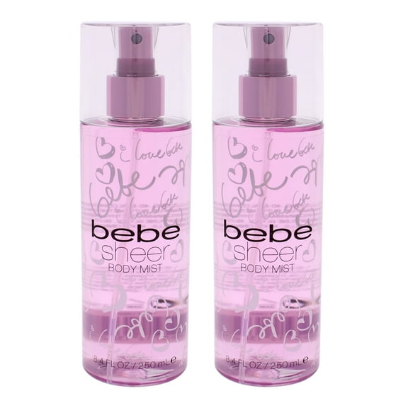 bebe Sheer, Body Spray for Women, 2 Pc