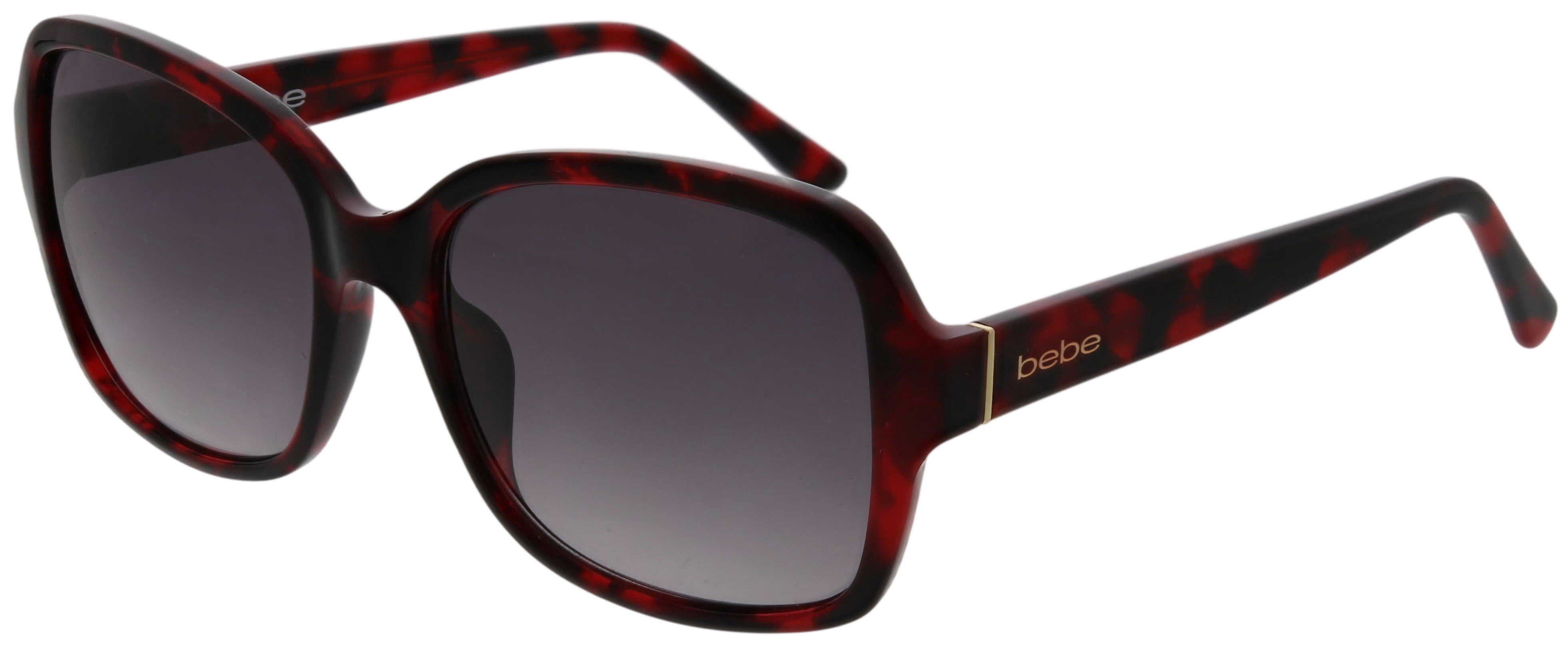 Bebe Women's Butterfly Prescription Sunglasses with Case, BBOS1000 Red Demi
