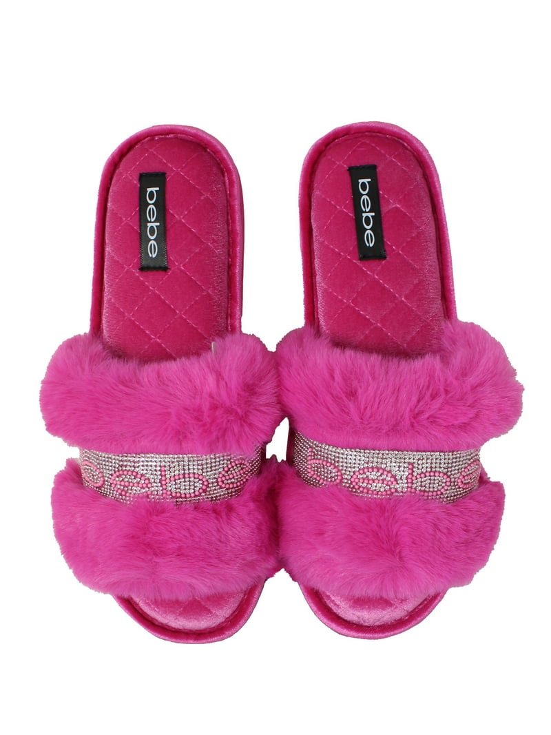 Slides Slippers Glitter Womens Slippers Bebe Women's Glitter Slide
