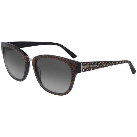 Bebe Women's Jet Animal Print Soft Square Sunglasses w/ Gradient Lens - BB7207-001