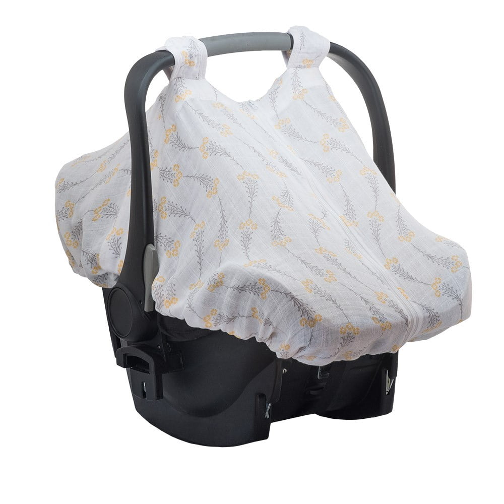 Bebe au Lait Car Seat Cover Muslin Wild Flower