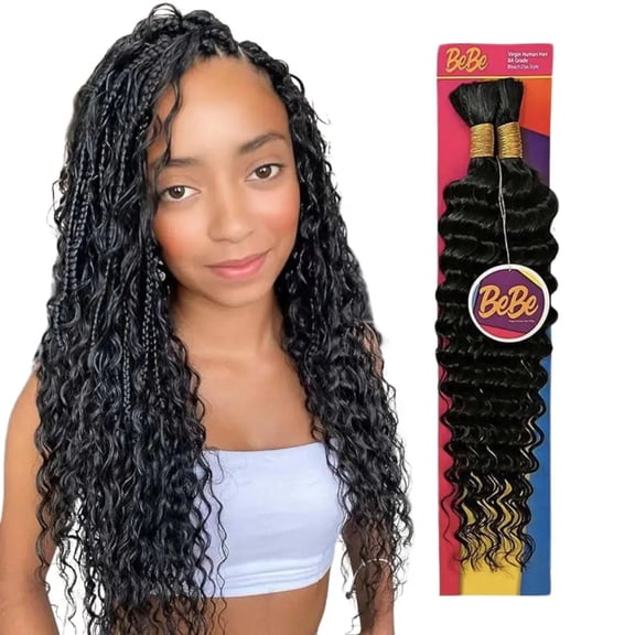 Bebe by Rio Hair 8A Micro Braiding Virgin Human Hair - Deep Wave 18"