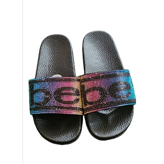 Bebe girls black Metallic Slides [S-11/12]