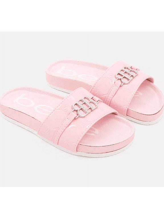 girls pink slide slippers [S-3]