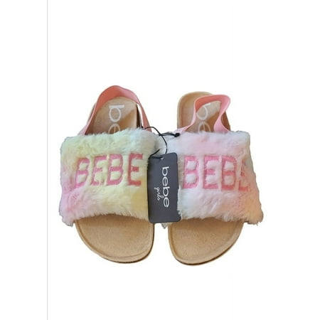 Bebe girls rainbow multi fur sandals [Size-2]