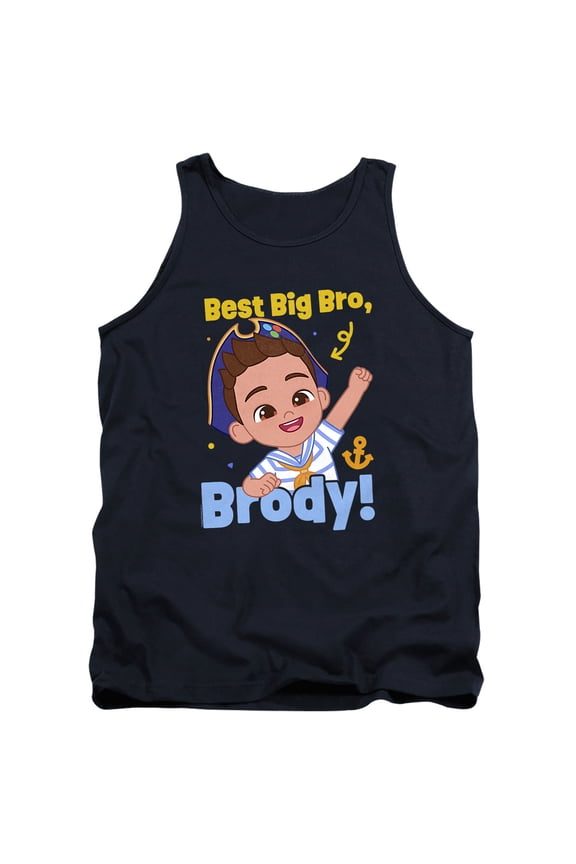 Best Big Bro Brody Unisex Adult Tank Top, Navy, Medium