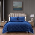 thumbnail image 1 of Bebejan 3 Piece Velvet Comforter Set, King ,Cozy Comfort, 1 of 8