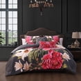 thumbnail image 1 of Bebejan Flower Garland 5 Piece Comforter Set, King, Grey, 100% Cotton Sateen, Reversible, All Season, Cozy Comfort, All Season, Cozy Comfort, 1 of 8