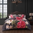 thumbnail image 1 of Bebejan Flower Garland 5 Piece Comforter Set, Queen, Grey, 100% Cotton Sateen, Reversible, All Season, Cozy Comfort, 1 of 7