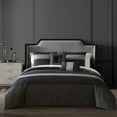 thumbnail image 1 of Bebejan Kyle 5 Piece Comforter Set, King, Black, 100% Cotton Sateen, Reversible, All Season, Cozy Comfort, 1 of 11