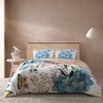 thumbnail image 1 of Bebejan Maia 3 Piece Duvet Cover Set, King, Blue, 200 Thread Count, 100% Cotton Sateen, Reversible, 1 of 1