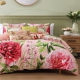 thumbnail image 1 of Bebejan Spring Forever 5 Piece Comforter Set, Queen, Pink, 100% Cotton Sateen, Reversible, All Season, Cozy Comfort, 1 of 11