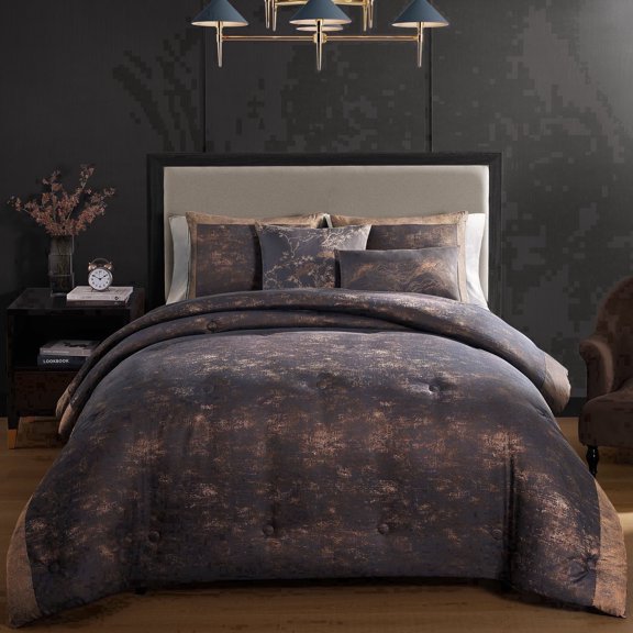 Bebejan Texture Jacquard 5 Piece Comforter Set, Queen