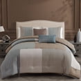thumbnail image 1 of Bebejan Tranquil Patch 100% Cotton Sateen 5 Piece Reversible Comforter Set, King, 100% Cotton Sateen, Reversible, All Season, Cozy Comfort, 1 of 11