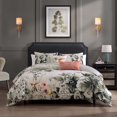 thumbnail image 1 of Bebejan Vintage Bloom 5 Piece Comforter Set, King, Grey,  100% Cotton Sateen, Reversible, All Season, Cozy Comfort, 1 of 8
