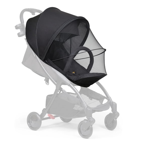 Beberoad Love 2-in-1 Stroller Sun Shade & Mosquito Net, UV Protection Breathable Mesh Stroller Cover with Dual Zipper, Black