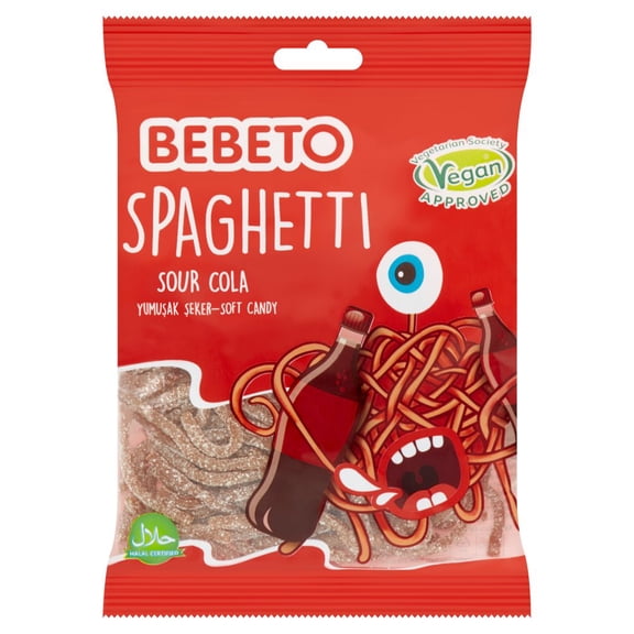 Bebeto Spaghetti Sour Cola Soft Candy 70g (pack of 20)