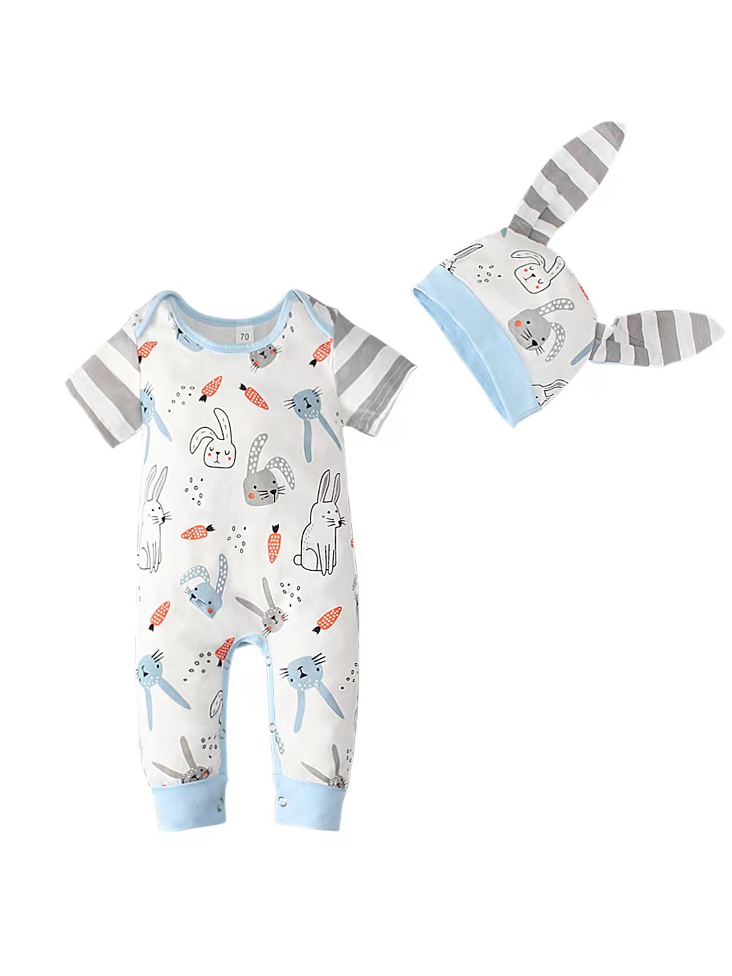 Bebiullo Baby Boy Girl My First Easter Romper Newborn Infant Print