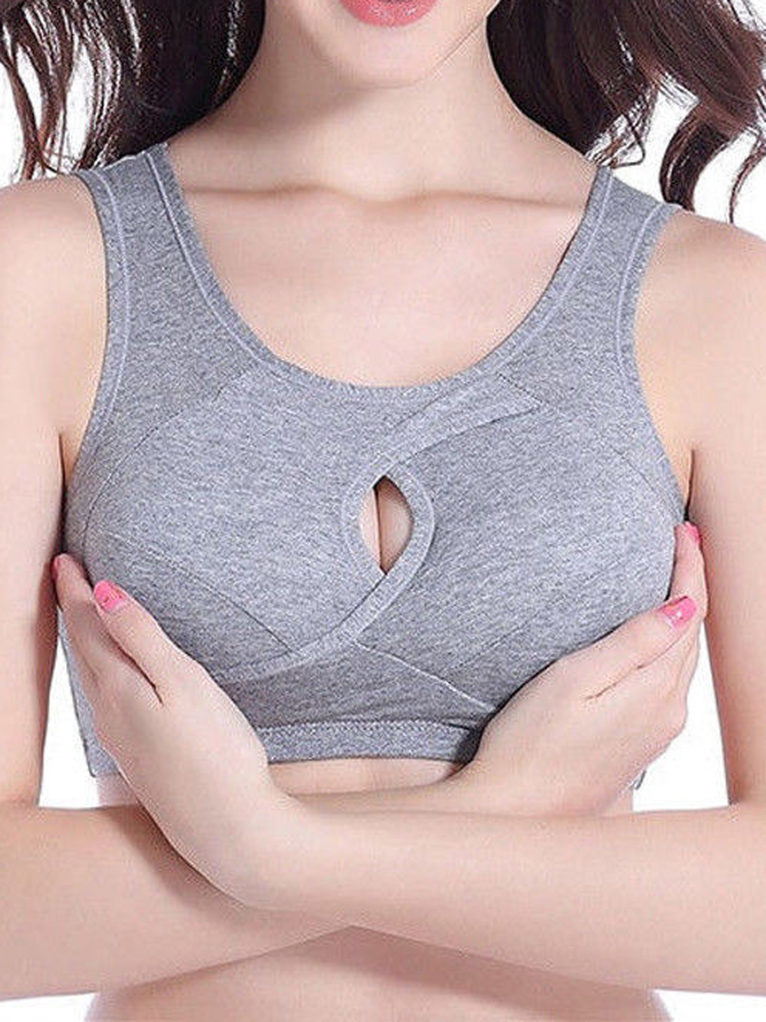 Bebiullo Sports Bra High Stretch Breathable Top Fitness Women Padded for Running Yoga Gym Crop Bra Gradient Sport Bra - image 1 of 6
