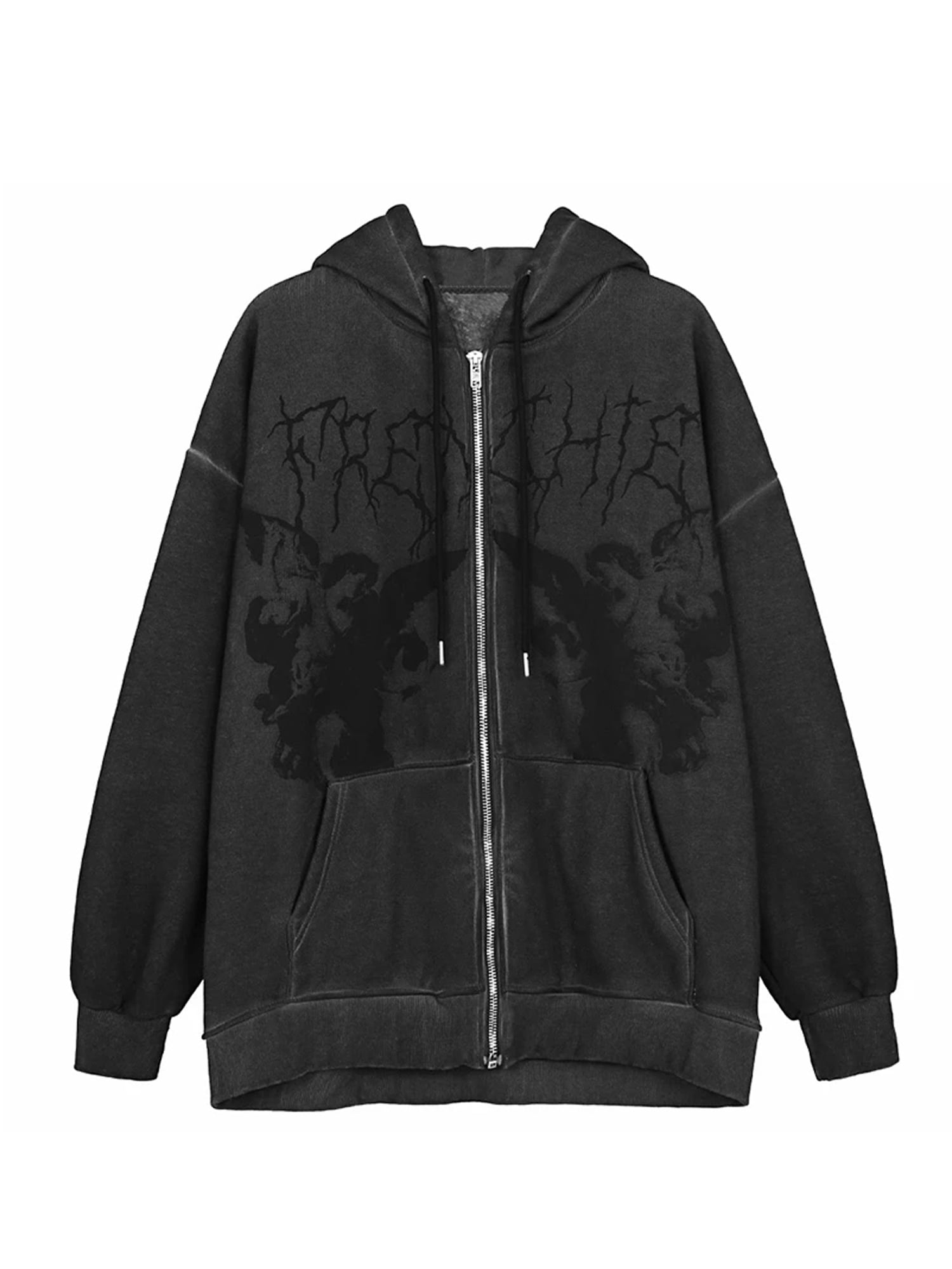 Bebiullo Women Autumn Clothes Angel Print Oversized Hoodie