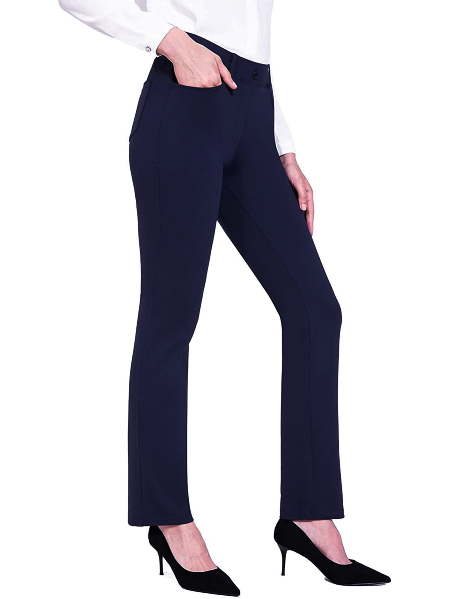 navy blue dress pants women Yydgh Slacks for Work Pressional Pull On Mid Waisted Full Length Slim Fit Trousers Regular Pants XXL, Women's, Size: 2XL A standard made special Women's Blue Pants | Macy's