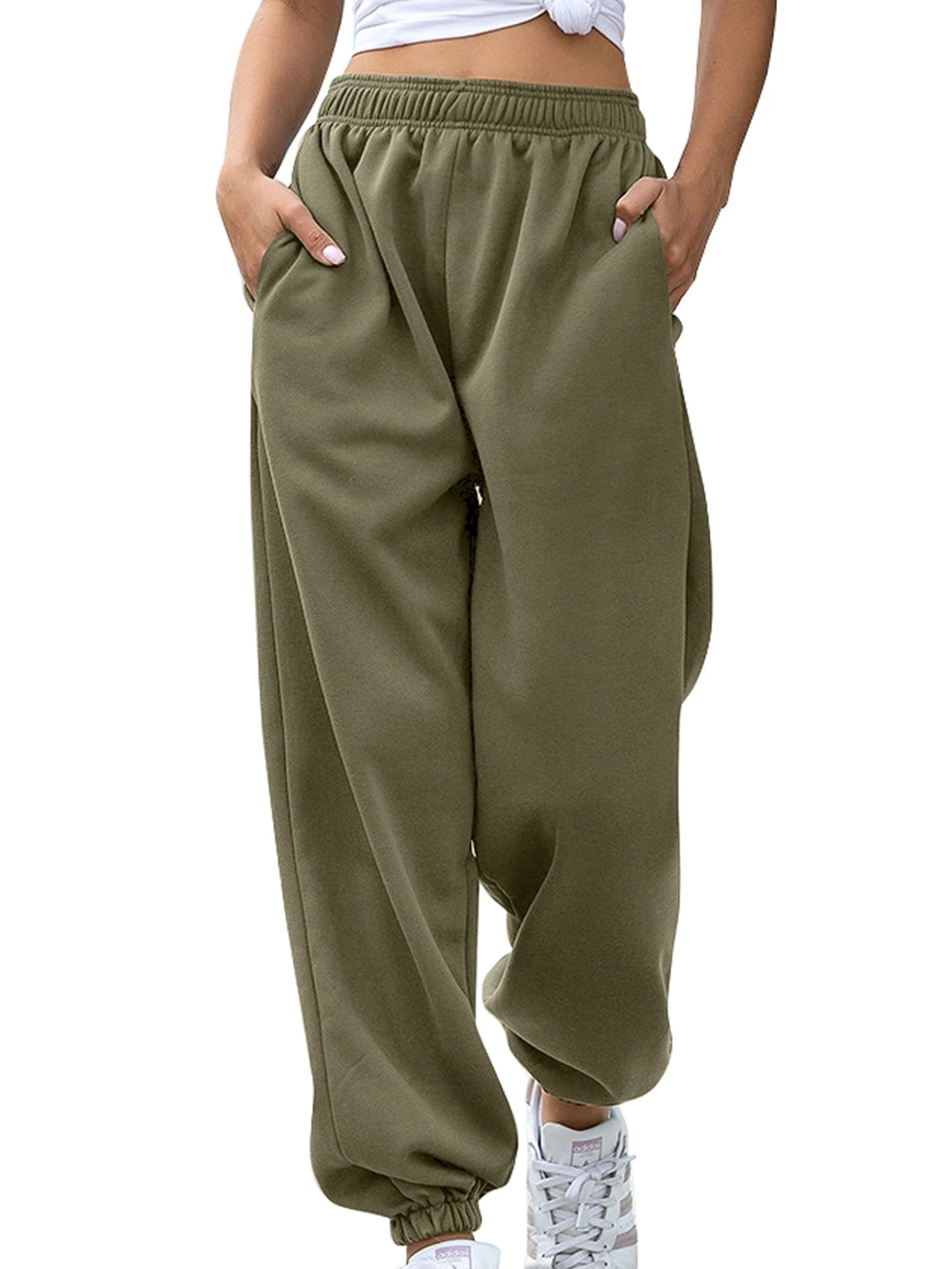 Women's Isobelle Lightweight Sweat Pant in Oil Green