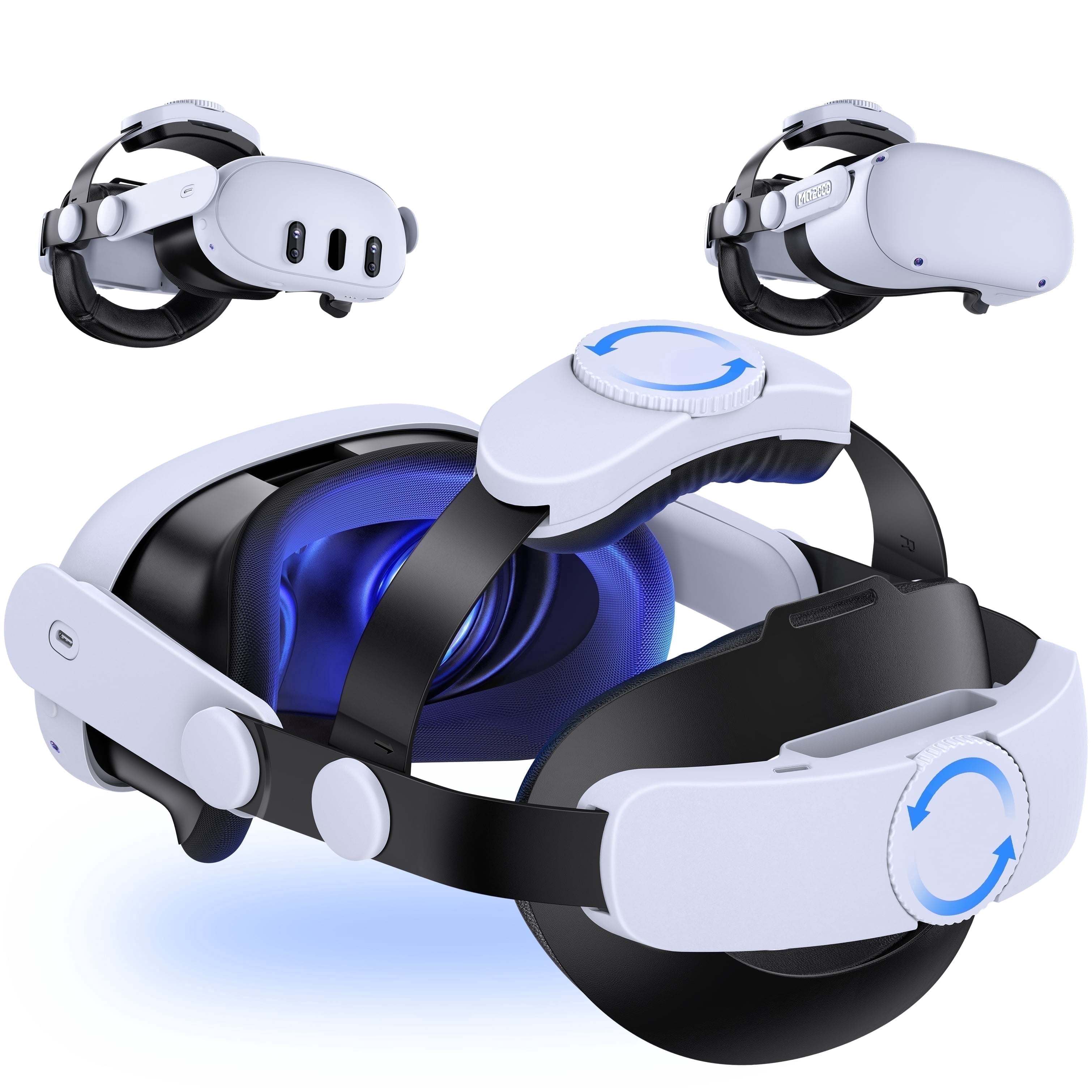 Beboncool Adjustable Head Strap for Meta 2/3 VR Headset, White