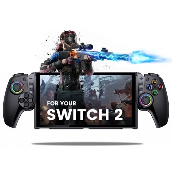 Beboncool JC500 FPS Gaming Controller Compatible with Switch 2,Hall Effect Anti-Drift Joystick,Programmable Macro Back Buttons,RGB Lighting,Turbo & Adjustable Vibration