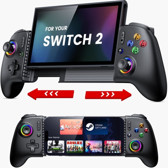 Beboncool MC2000 Stretch Game Controller for Switch 2, Switch OLED, iPhone, Android, iPad mini, Black