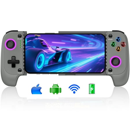 Beboncool Wireless Game Controller for iPhone/Android - Hall-effect Joysticks, Turbo Mode, Compatible with Xbox Cloud/Steam Link, Ergonomic Design