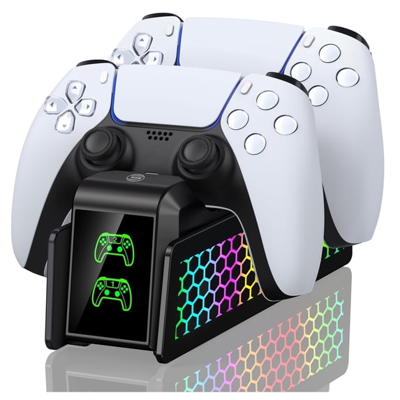 Beboncool PS5 Controller Charging Station, Dual Fast USB-C Charging ...