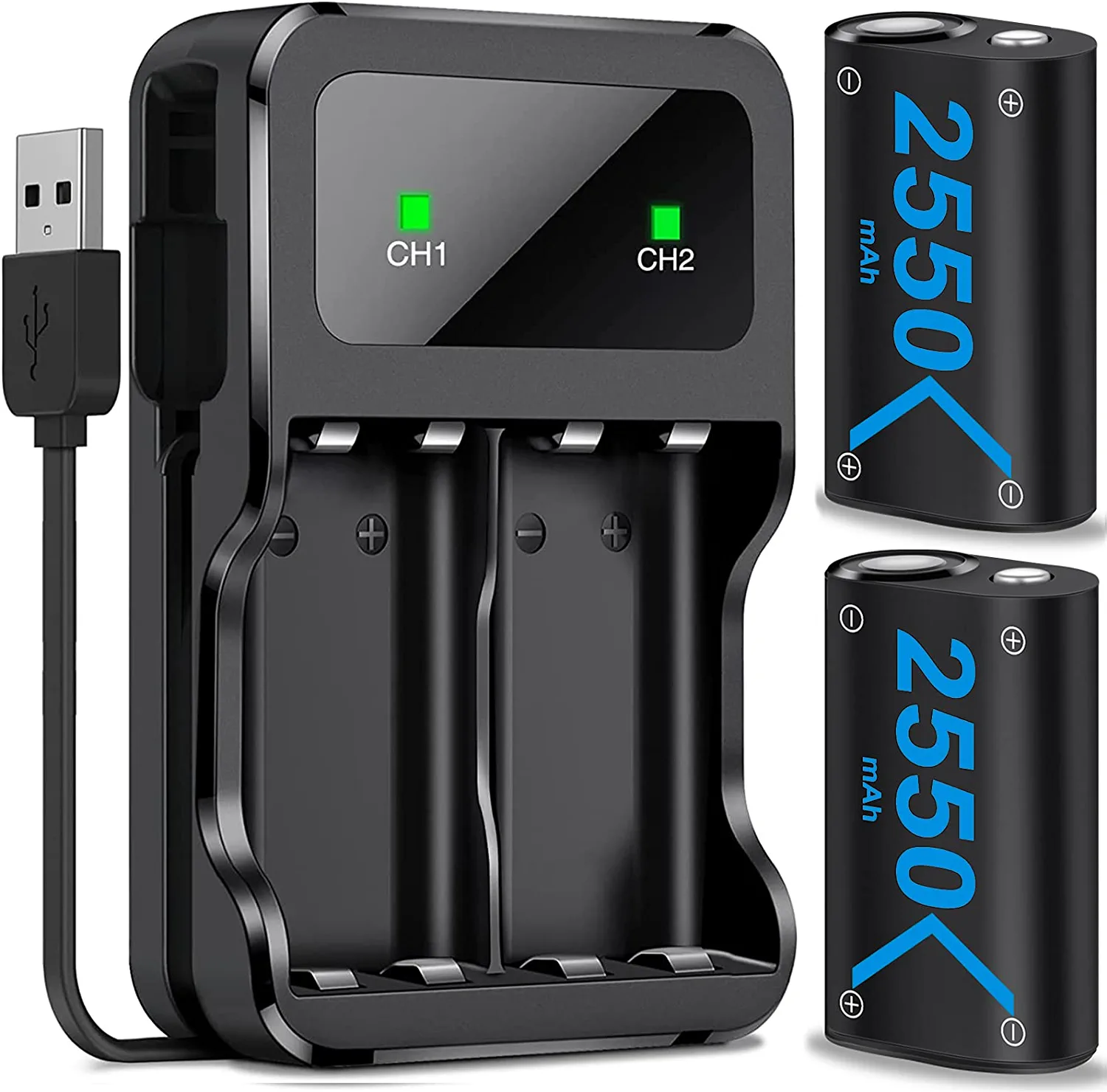 Beboncool Rechargeable Battery Pack, 2550mAh for Xbox Series X/S, Xbox ...