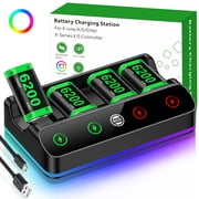 Beboncool Rechargeable Battery Pack for Xbox Series X/S, Xbox One Controllers, 4x6200mWh High-Capacity
