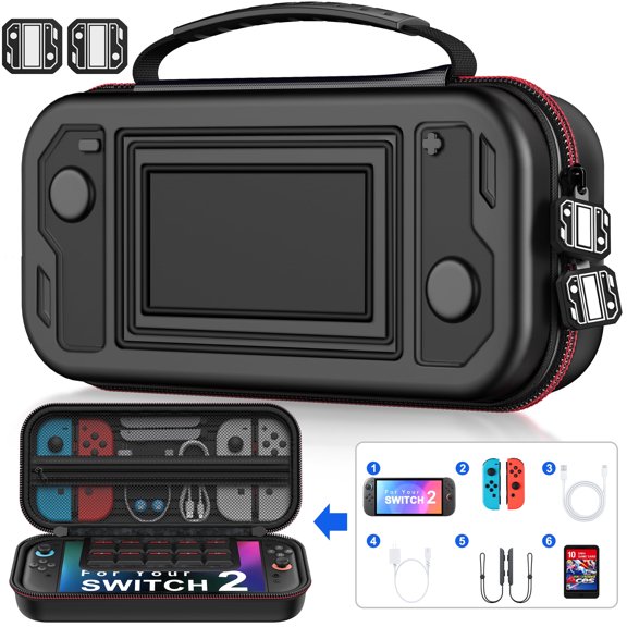 Switch Case for Nintendo Switch 2, Switch Carrying Case Portable Travel Carry Case Compatible with Nintendo Switch OLED & Accessories
