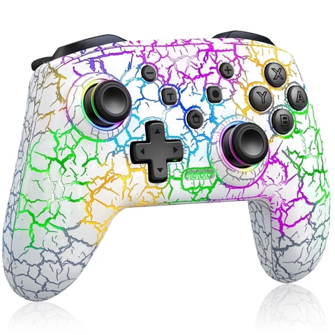 Beboncool GlowGrip RGB Wireless Gaming Controller for Switch/OLED/Lite, Windows PC, iOS/Android - Mappable Back Buttons, 6-Axis Gyro, Turbo & Adjustable Vibration