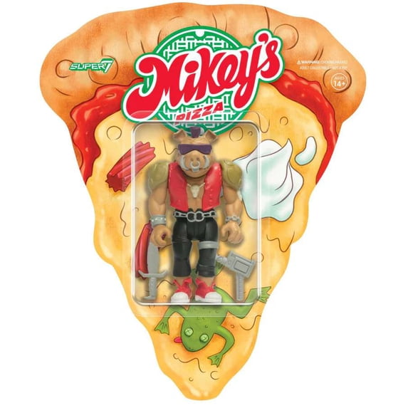 Bebop TMNT Weird Pizza To Go SDCC Super7 Reaction Figure