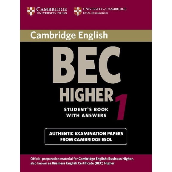 Bec Practice Tests Cambridge Bec Higher 1: Practice Tests from the University of Cambridge Local Examinations Syndicate, (Paperback)