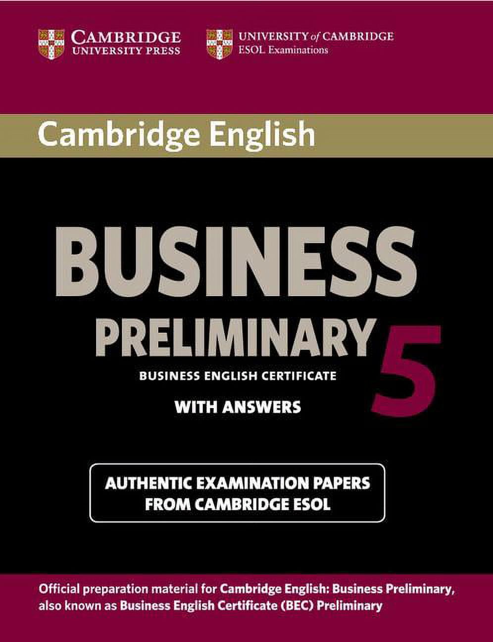 Bec Practice Tests Cambridge English Business 5 Preliminary Student's ...