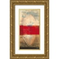 thumbnail image 1 of Becam, Carole 14x24 Gold Ornate Wood Framed with Double Matting Museum Art Print Titled - Lignes rouges I, 1 of 4