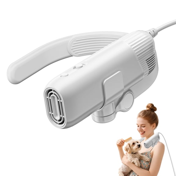 Becare Pet Professional Hands-Free Dog Dryer for Pet Grooming, Adjustable Neck Hanger Pet Hair Dryer for Salon