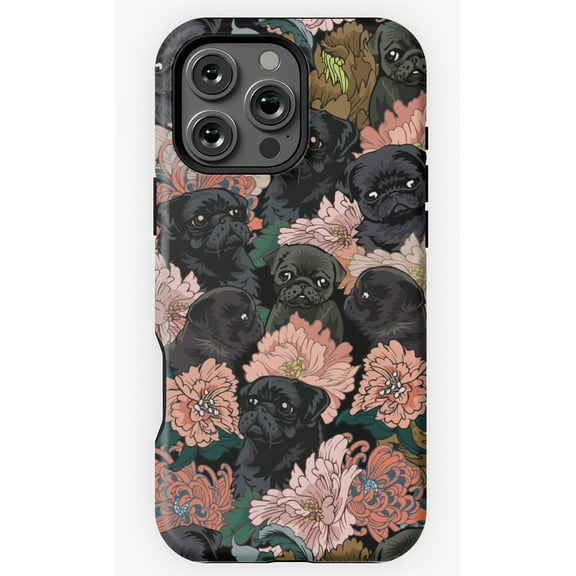 Because Black Pug Phone Case for iPhone 16 15 14 13 12 11 Pro Max