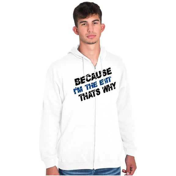 Because Im EMT Thats Why Medical Tech Zip Up Hoodie Men's Women's Brisco Brands X