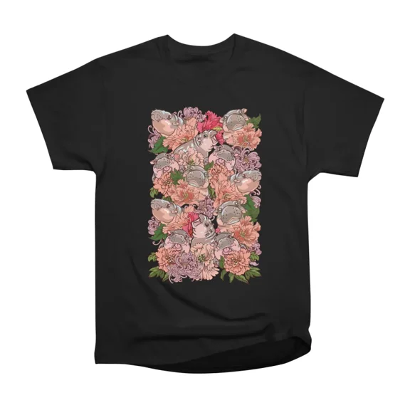 Because Moo Deng T-Shirt Tee Gift For Him Merch For Her Apparel For Friend