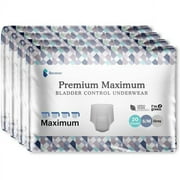 Because Premium Maximum Plus Underwear - Small/Medium (28-40 in) / Grey / 20 count