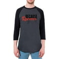 thumbnail image 1 of Because Racecar Mens Ringer T Shirt Heather Black-Black MD, 1 of 1