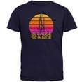 thumbnail image 1 of Because Science Space Rocket Retro Sunrise Sun 80s Mens T Shirt Navy 3X-LG, 1 of 1