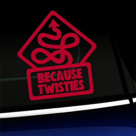 Because Twisties - Vinyl Decal For MINI Cooper - Choose Color - [RED]