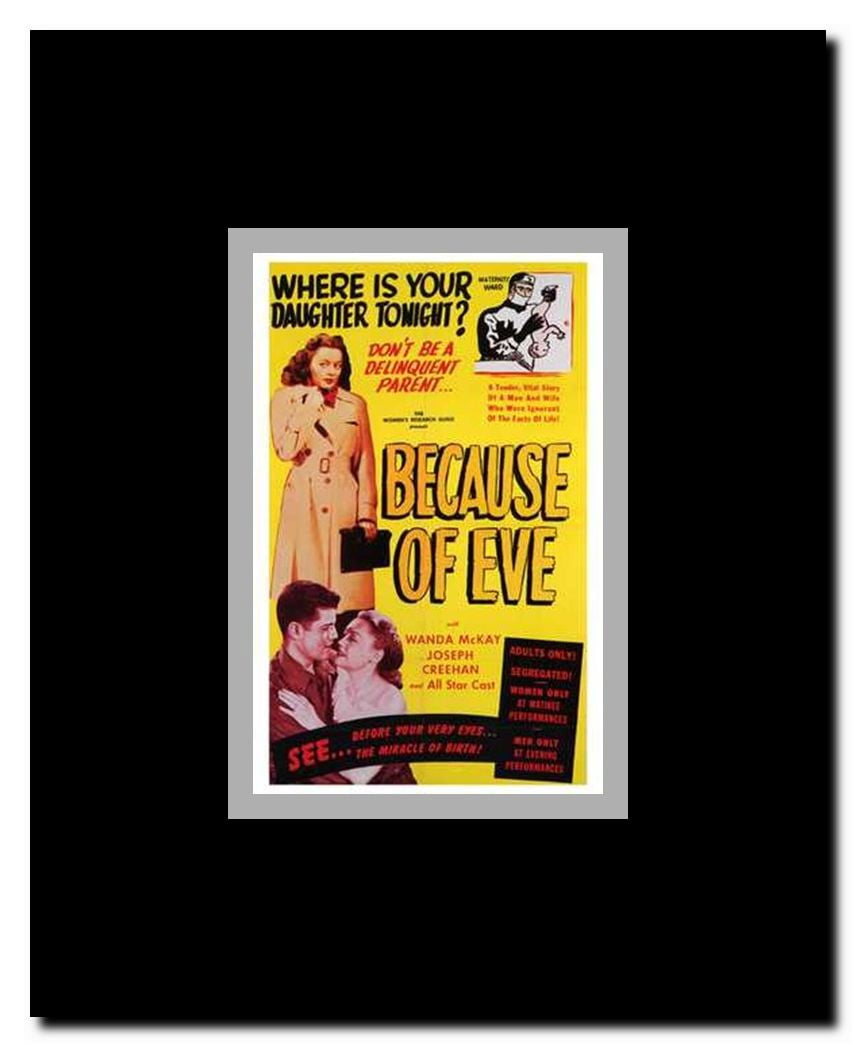 Because of Eve Framed Movie Poster